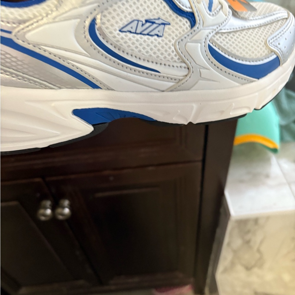 Avia Silver and Blue Athletic Shoes - Picture 4 of 5